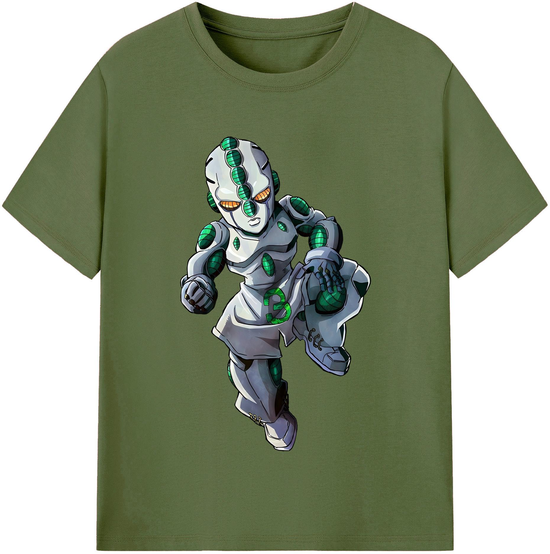 （画像用） ジョジョの奇妙な冒険 広瀨康一 JoJo's Bizarre Adventure Hirose Koichi 綿100％半袖Tシャツ（フロントプリント）